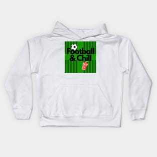 Green Football and Chill Milktea Kids Hoodie